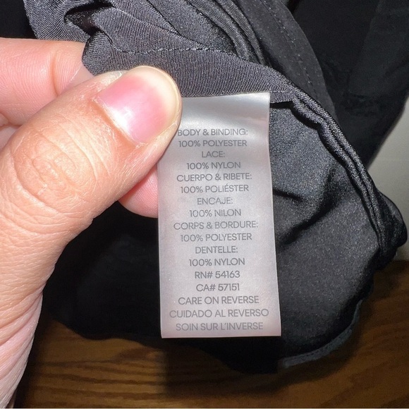 Calvin Klein Black Long Sleeve Lace Blouse Size Medium - Picture 2 of 11